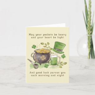 Cartes Pour Fêtes Annuelles Irish Blessing Dire Aquarelle de la Saint Patrick
