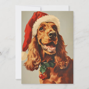 Cartes Pour Fêtes Annuelles Irish Setter Christmas