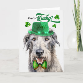 Cartes Pour Fêtes Annuelles Irish Wolfhound Dog Drôle St Patrick's Day
