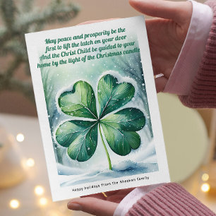 Cartes Pour Fêtes Annuelles Irlandais Bénédiction de Noël personnalisée