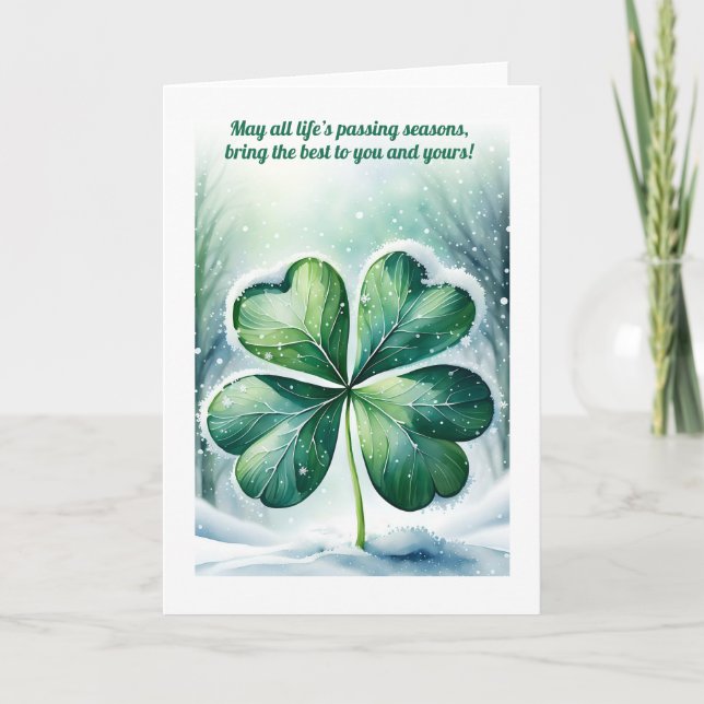 Cartes Pour Fêtes Annuelles Irlandais Bénédiction de Noël personnalisée (Devant)