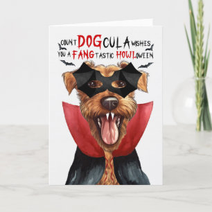 Cartes Pour Fêtes Annuelles Irlandais Terrier Chien drôle nombre DOGcula Hallo
