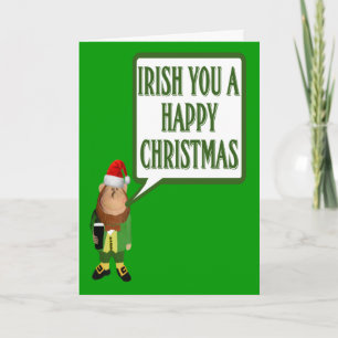 Cartes Pour Fêtes Annuelles Irlandais vous Noël heureux