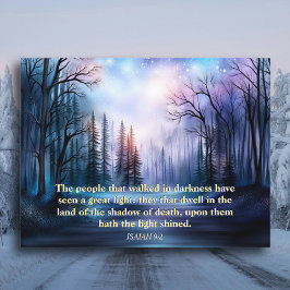 Cartes Pour Fêtes Annuelles Isaiah Verse Russe Woodland Noël chrétien