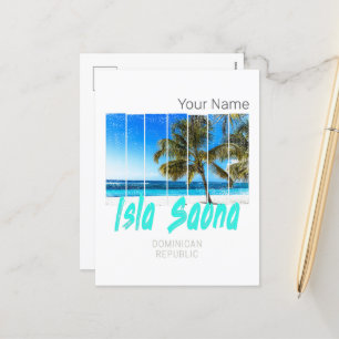 Cartes Pour Fêtes Annuelles Isla Saona République Dominicaine Plage Design Vin