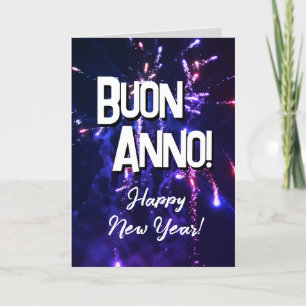 Cartes Pour Fêtes Annuelles Italian Joyeux Nouvel An Auguri di Buon Anno 202