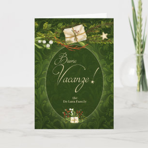 Cartes Pour Fêtes Annuelles Italien Buone Vacanze Rétro Noël