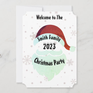 Cartes Pour Fêtes Annuelles Itinéraire de la fête de Noël de la famille Santa