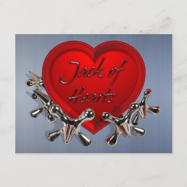 Cartes Pour Fêtes Annuelles Jack of Hearts Valentine (Devant)