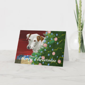 Cartes Pour Fêtes Annuelles Jack plus âgé Russell avec l'arbre de Noël