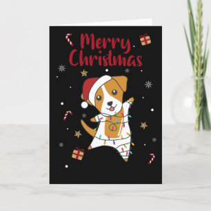 Cartes Pour Fêtes Annuelles Jack Russel Christmas Dog Winter Animals