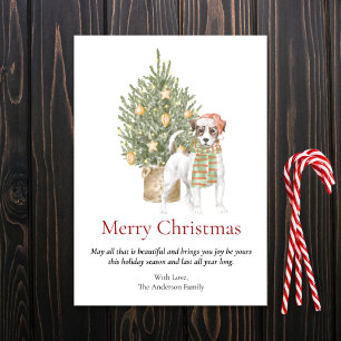 Cartes Pour Fêtes Annuelles Jack Russell Terrier et Christmas Tree Pet Dog