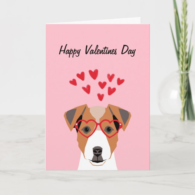 Cartes Pour Fêtes Annuelles Jack Russell Terrier Love Valentines Day Love card (Devant)