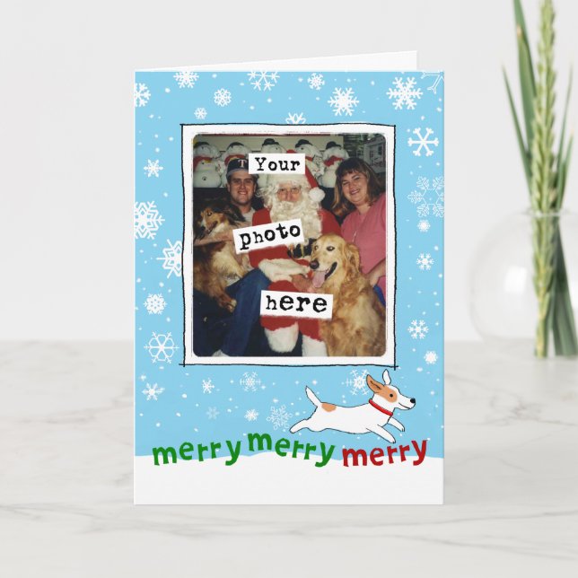 Cartes Pour Fêtes Annuelles Jack Russell Terrier | Noël de chien | Votre photo (Devant)