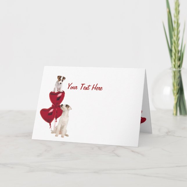 Cartes Pour Fêtes Annuelles Jack Russell Terrier Vraiment mignon Valentine Des (Devant)