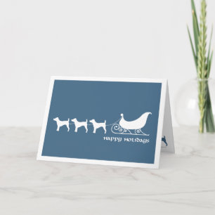 Cartes Pour Fêtes Annuelles Jack Russells Tirant Père Noël Sleigh