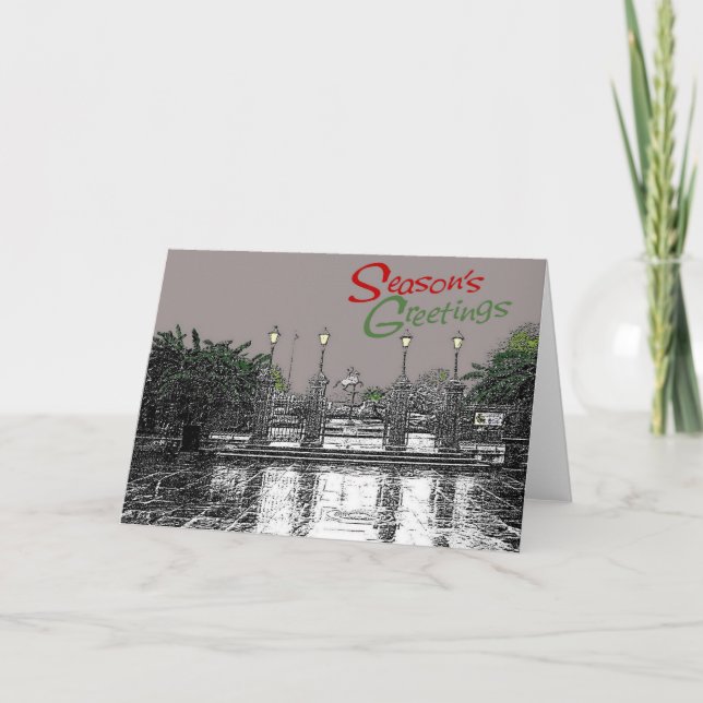 Cartes Pour Fêtes Annuelles Jackson Square Vœux de saisons Deux (Devant)