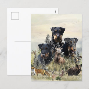 Cartes Pour Fêtes Annuelles Jagdterriers c. Renbrad Kennel
