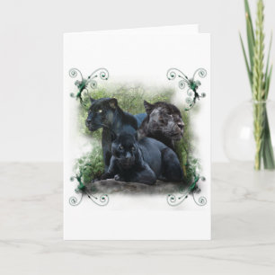 Cartes Pour Fêtes Annuelles Jaguar noir