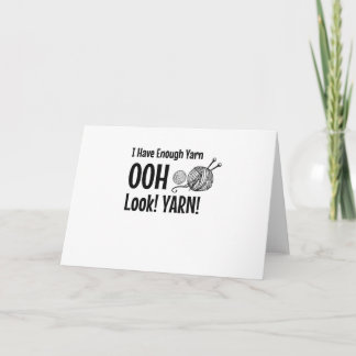 Cartes Pour Fêtes Annuelles J'ai assez de crochet drôle de tricot de fil