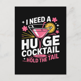 Cartes Pour Fêtes Annuelles J'ai besoin d'un énorme cocktail drôle