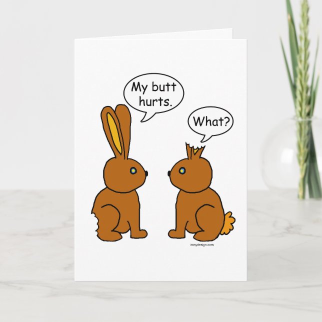 Cartes Pour Fêtes Annuelles J'Ai Blessé Le Mur ! - Quoi ? (Devant)