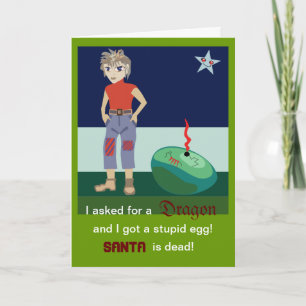Cartes Pour Fêtes Annuelles J'ai demandé un dragon