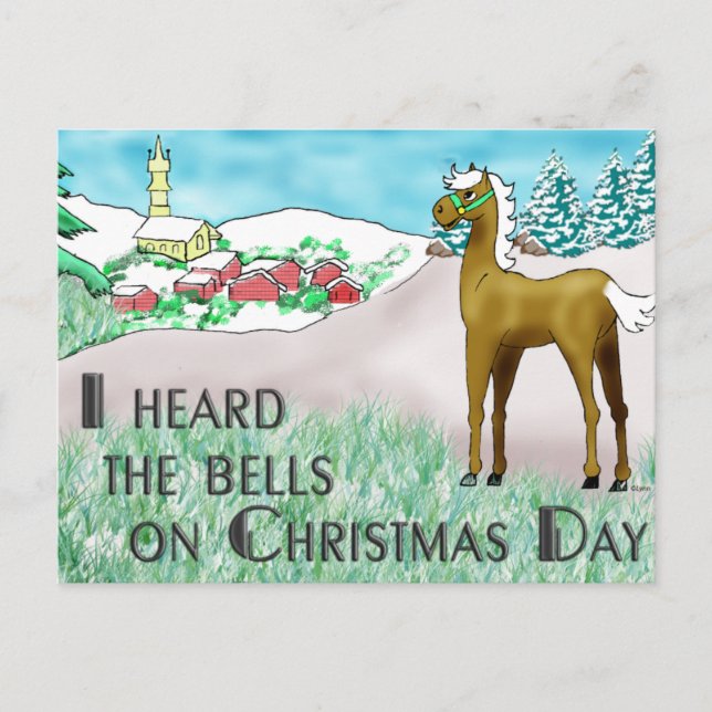 Cartes Pour Fêtes Annuelles J'ai entendu les cloches le jour de Noël (Devant)