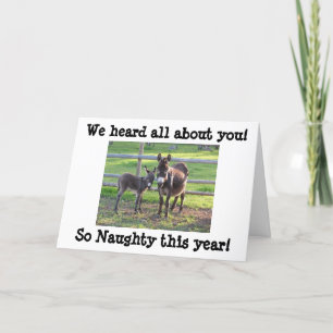 CARTES POUR FÊTES ANNUELLES J'AI ENTENDU QUE VOUS ÉTIEZ **NAUGHTY** CETTE ANNÉ