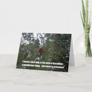 Cartes Pour Fêtes Annuelles J'ai entendu un oiseau chanter...