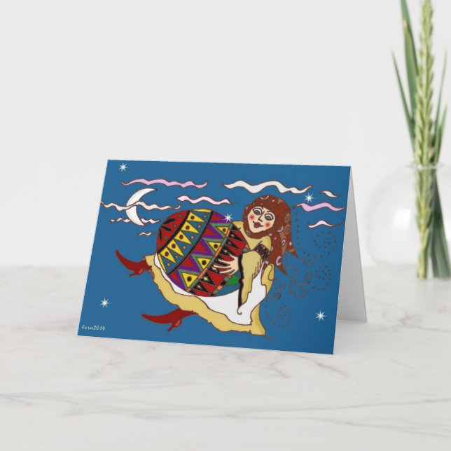Cartes Pour Fêtes Annuelles J'ai rêvé d'art populaire ukrainien (Devant)