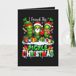 Cartes Pour Fêtes Annuelles J'ai trouvé le pickle Xmas Three Santa 