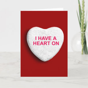 CARTES POUR FÊTES ANNUELLES J'AI UN COEUR SUR LE COEUR DE CANDY