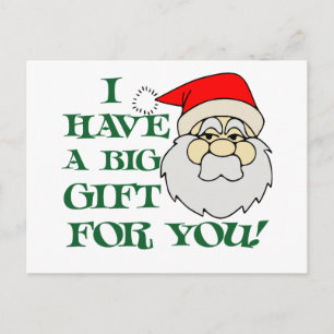 Cartes Pour Fêtes Annuelles J'Ai Un Gros Cadeau Pour Vous Père Noël