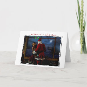 Cartes Pour Fêtes Annuelles J'ai vu maman embrasser Santa Clause