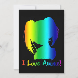 Cartes Pour Fêtes Annuelles j'aime anime manga drôle cosplay