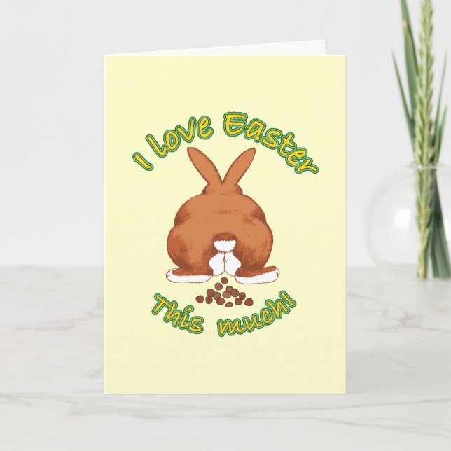 Cartes Pour Fêtes Annuelles J'aime autant Pâques (Devant)