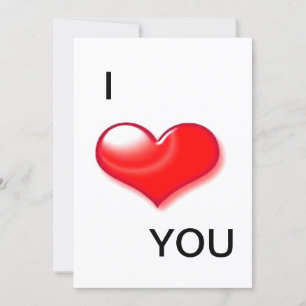 Cartes Pour Fêtes Annuelles J'aime cœur vous