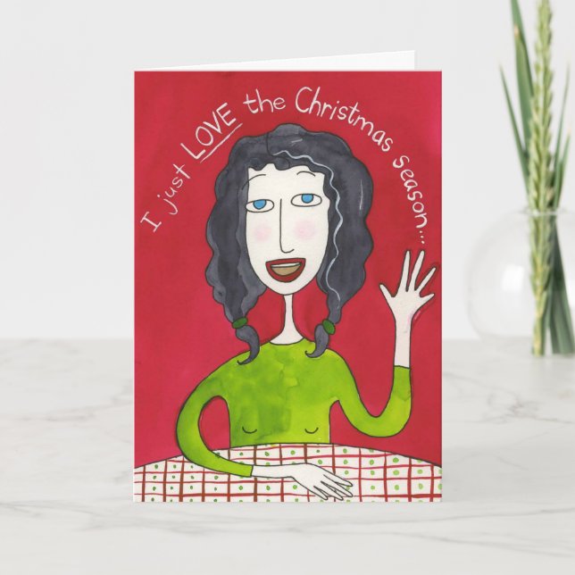 Cartes Pour Fêtes Annuelles J'AIME juste Noël (Devant)