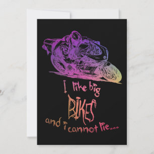 Cartes Pour Fêtes Annuelles J'Aime Les Grands Vélos Et Je Ne Peux Pas Mensonge