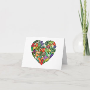 Cartes Pour Fêtes Annuelles J'aime les Légumes