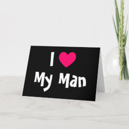 Cartes Pour Fêtes Annuelles J'aime mon homme