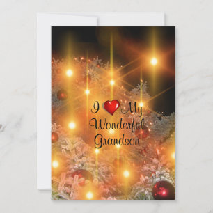 Cartes Pour Fêtes Annuelles J'Aime Mon merveilleux petit-fils