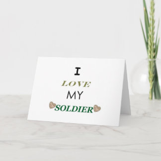 Cartes Pour Fêtes Annuelles J'aime mon soldat 2