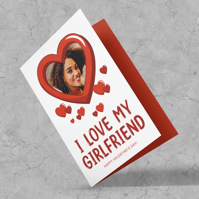 Cartes Pour Fêtes Annuelles J'aime My Girlfriend l Saint Valentin (Créateur téléchargé)