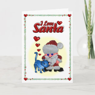 Cartes Pour Fêtes Annuelles J'aime Père Noël