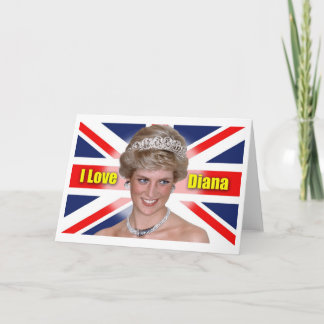 Cartes Pour Fêtes Annuelles J'aime princesse Diana