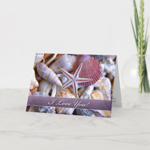 Cartes Pour Fêtes Annuelles J'Aime Que Vous Clam Shells Card
