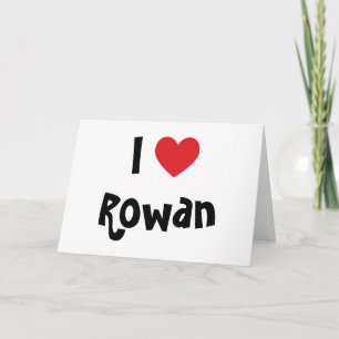Cartes Pour Fêtes Annuelles J'aime Rowan