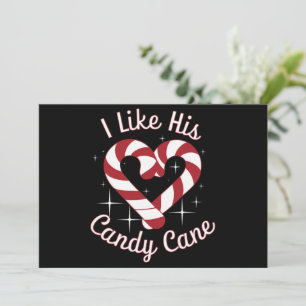 Cartes Pour Fêtes Annuelles J'aime sa canne en bonbon drôles de couples appari